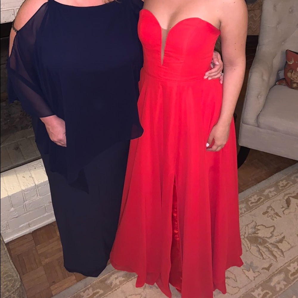 Red Floor Length Gown- worn ONCE